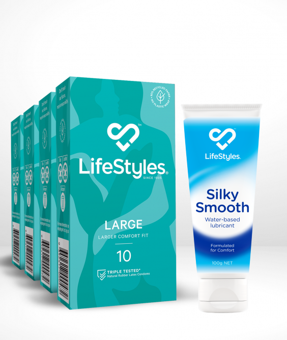 LifeStyles Silky Smooth Water-Based Lubricant 200g Fragrance Free Lube